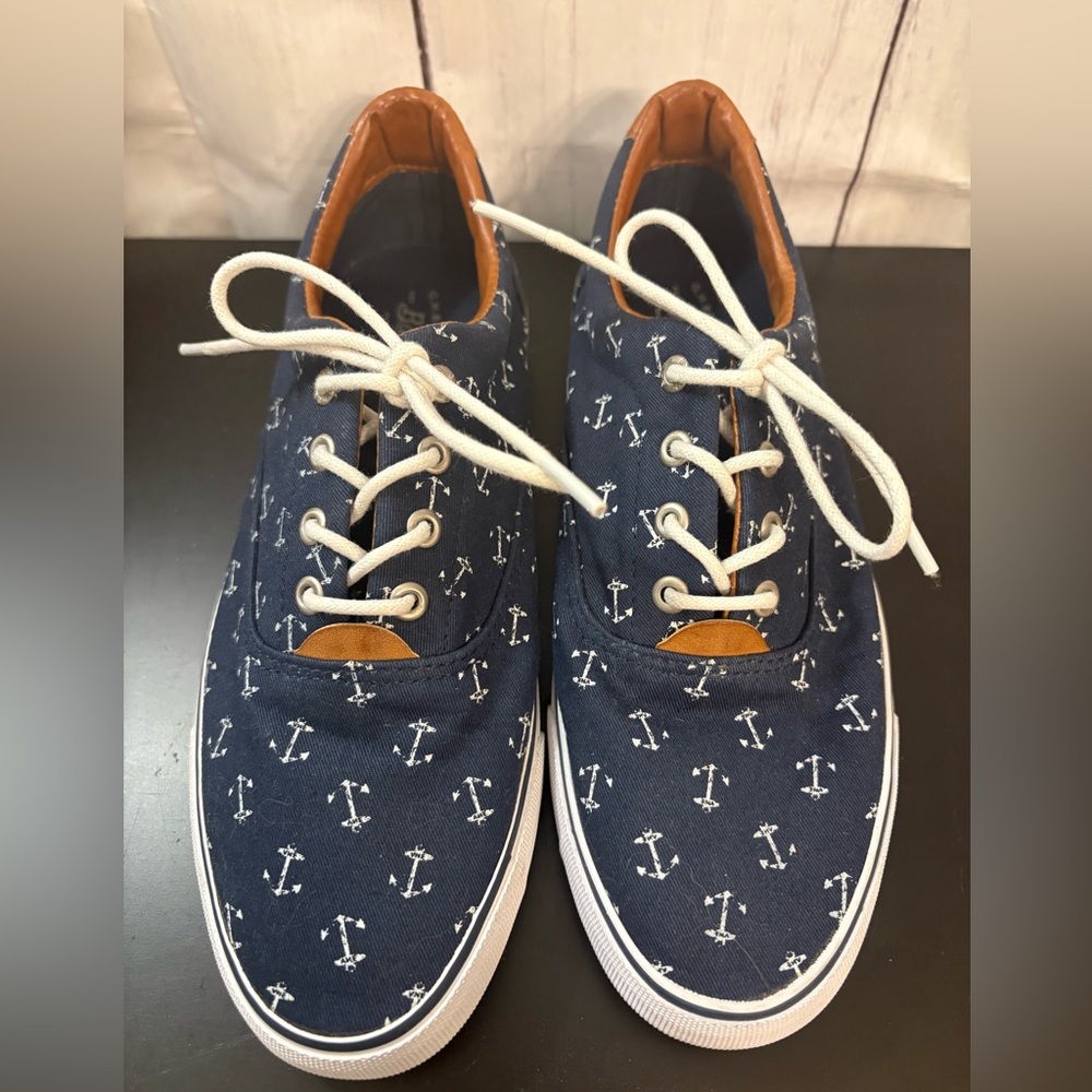 Bass Navigate Boat Shoes with Anchor Print